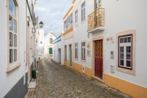 Narrow alley in the village of Alte, Algarve, Faro district, Portugal Narrow alley in the village of Alte, Algarve, Faro district, Portugal